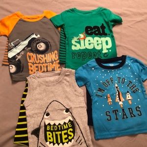 Set of 4 Boys Summer Pajamas